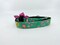 Easter Martingale Dog Collar With Optional Flower Or Bow Tie Eggs And Flowers On Teal Slip On Collar Sizes S, M, L, XL product 2